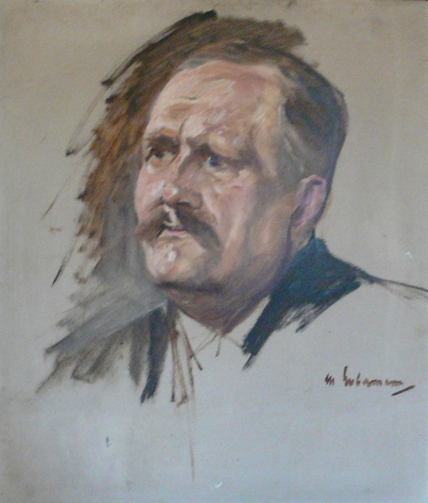 Skizze zum Portrat Friedrich Naumann by Max Liebermann